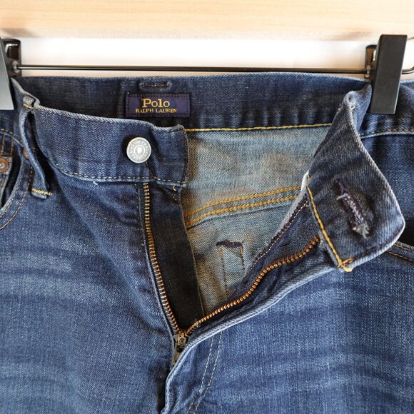 Polo Ralph Lauren Men’s Jeans Thompson Relaxed Fit Blue Denim Sz 34x30 Retro Y2K - Picture 11 of 13